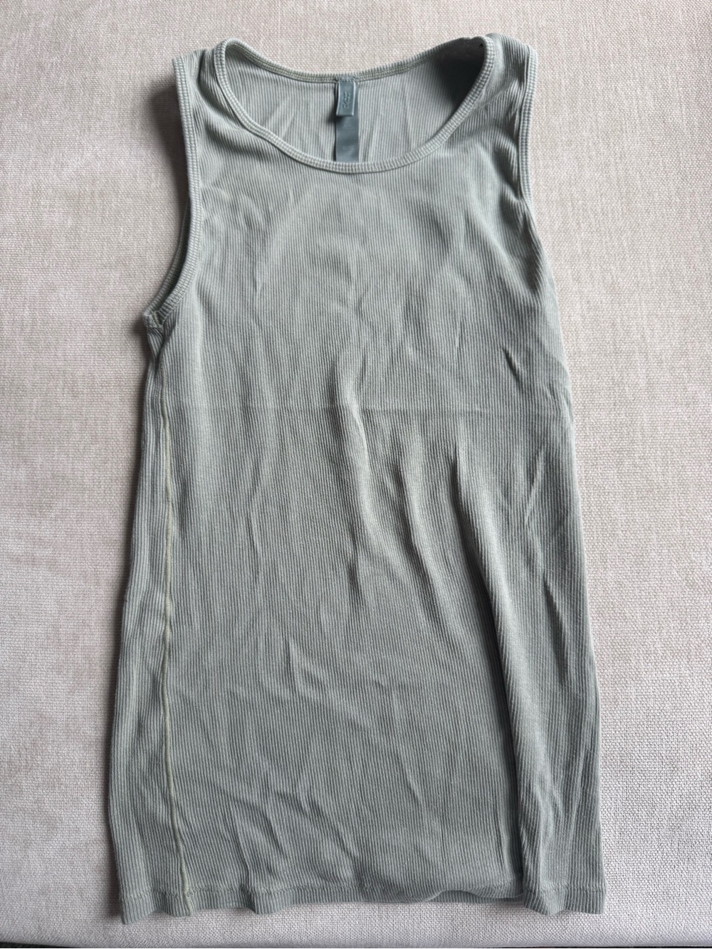 SKIMS Cotton Rib Tank in Mineral